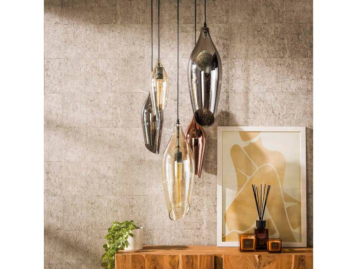 ZIJLSTRA Glas Hängeleuchte Mixture, dimmbar, Multicolour, für Wohn- / Esszimmer, Glas, Modern, Hängelampe