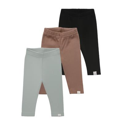 Erstausstattungspaket LILIPUT "Leggingsset", Mädchen, Gr. 50/56, bunt (braun, schwarz), 79% Baumwolle, 17% Polyester, 4% Elasthan, KOB Set-Artikel Erstausstattungspaket, mit moderner Ripp-Qualität