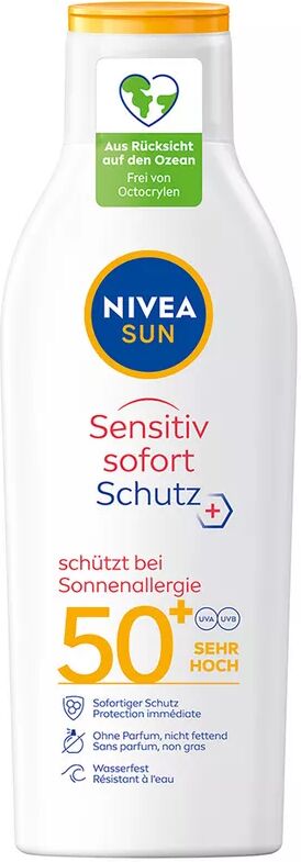 NIVEA SUN - Sensitive Immediate Protect Sonnenlotion LSF 50+, Sensitive Immediate Protect LSF 50+, 200 ml