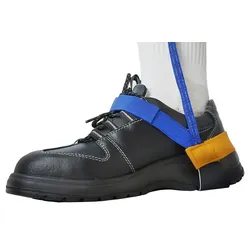 SAFEGUARD ESD-Fersenband mit Klettverschluss, 1 MOhm, blau/gelb