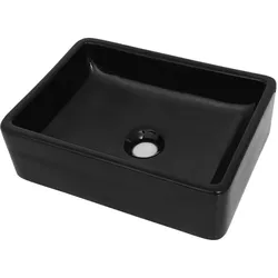 Helloshop26 - Rechteckiges Keramikwaschbecken für Bad oder WC 41 x 30 x 12 cm schwarz 02_0002538