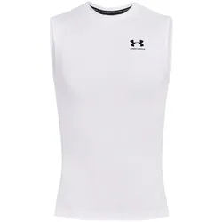 UNDER ARMOUR HeatGear Armour Kompressions-Tank-Top Herren 100 - white/black M