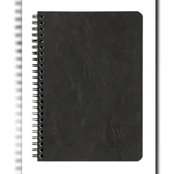 Clairefontaine 5x Spiralbuch Age Bag mit Innentaschen A5 liniert 60 Blatt - Schwarz 785661C
