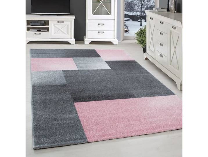 Tapis - Karts - Moderne - 120x170 cm - Rose Gris Blanc - Oeko-Tex Standard 100