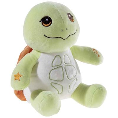 Heunec 110983 - MusiLEDI Schildkröte, wiesengrün, 28cm, Plüschtier mit Musik und LED-Licht im Bauch