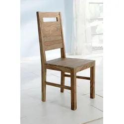 WOLFMÖBEL Stuhl Yoga Holz Braun Sheesham