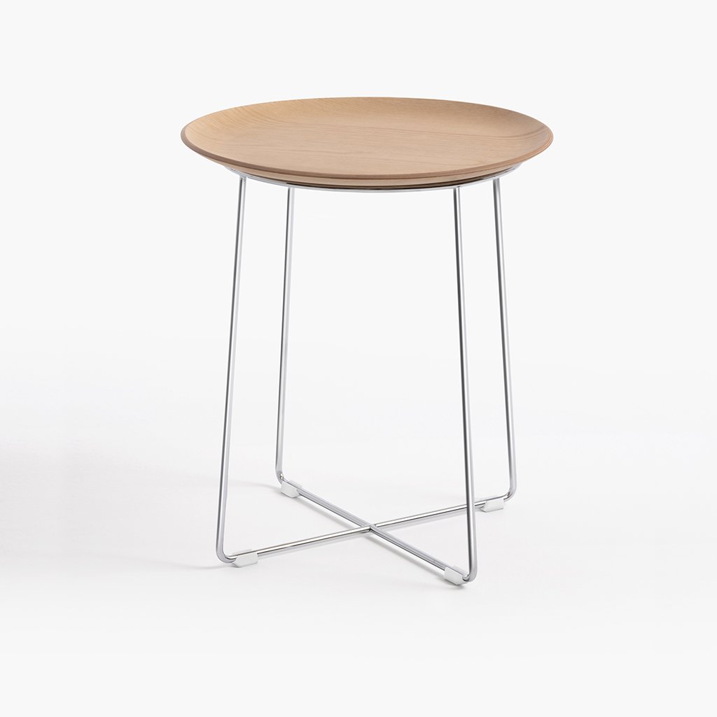 Kartell Al Wood Beistelltisch (chrom, Eichenfurnier hell) chrom | Eichenfurnier hell 04928CC