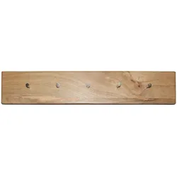 Wandgarderobe Hina mit 5 Haken 80x15x2,5 aus indischem Mango-Massivholz