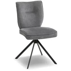 MAISON Stuhl Denver Stoff Grau Graphit