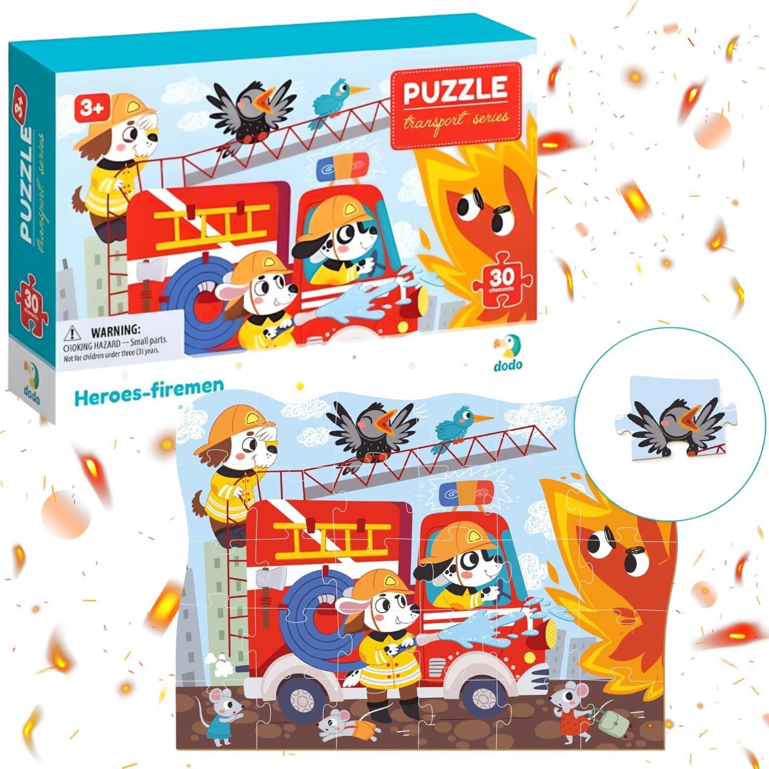 DoDo Brandweerhelden puzzel voor kinderen met 30 stukjes