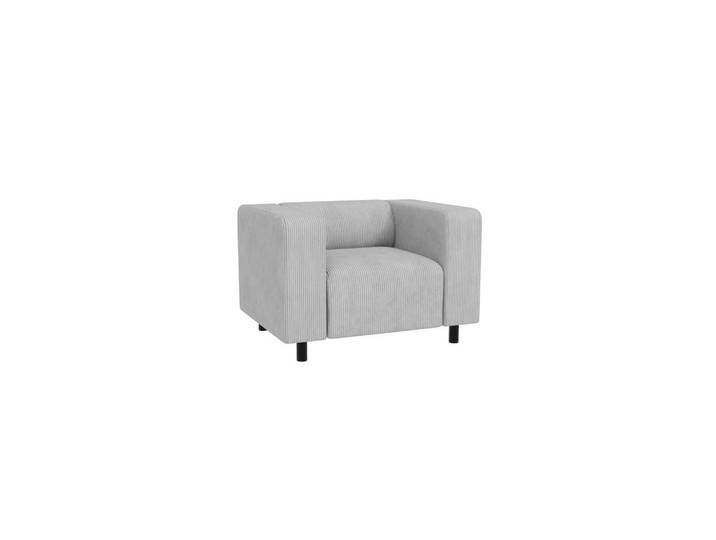 S-Style Sessel Tove Hellgrau Cord, Füllung: Schaumstoff, 95x65x80 cm, Wohnzimmer, Sessel, Polstersessel