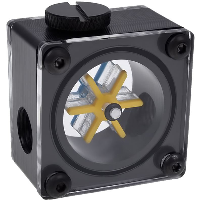 Alphacool Eisfluegel Durchflussanzeiger G1/4 eckig - Acetal