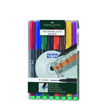 Faber-Castell Marker Multimark 1525 M permanent, 8er Set