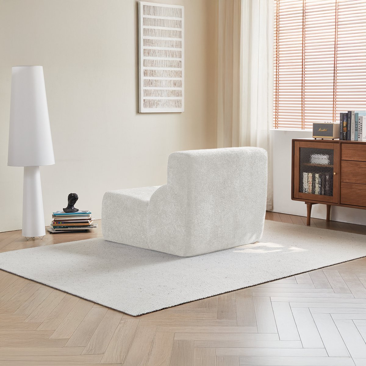 HAUSS SPOLE Fauteuil - Velvet Loungestoel - Wit