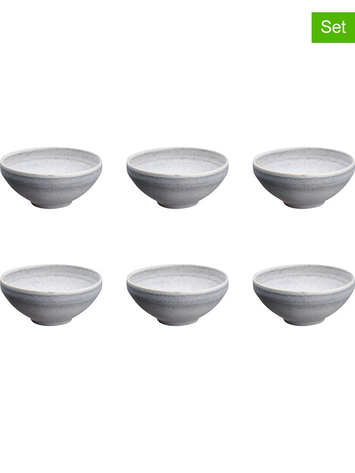 Björn 6er-Set: Schalen "Stone" in Grau - Ø 15 cm - onesize