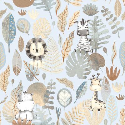 Galerie Wallcoverings Little Explorers 2 Savannah Jungle Non-woven Matte Wallpaper Roll
