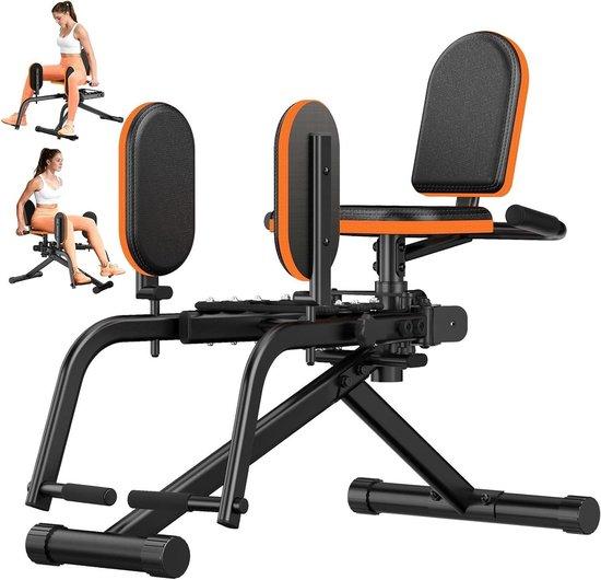 Hüftabduktoren-Gerät - Beinscheider-Trainer - Training der Gesäßmuskulatur - Doppelte Funktion - 6 Widerstandsstufen - Schwarz