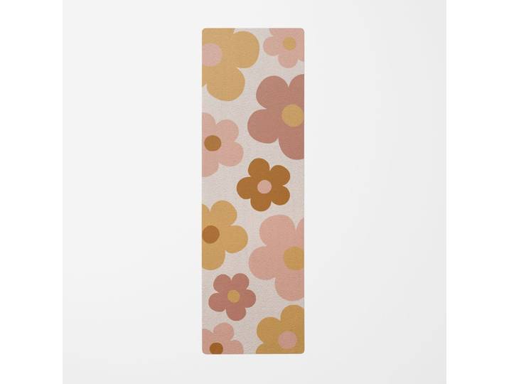 Tapis de yoga marguerites groovy  multicolore 62x184 cm