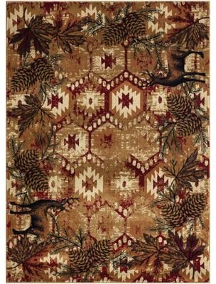 Mayberry Rug Sunset Valley Antioch Red Southwest Lodge Area Rug