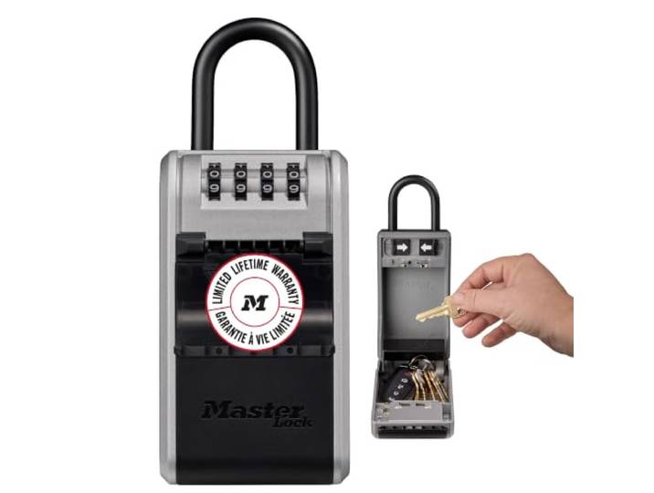 Master Lock Boite a clefs nouveau design\, à Anse\, Large Capacité\, Haute Sécurité\, Extérieur\, 19.6 x 7.6 x 5.6 cm