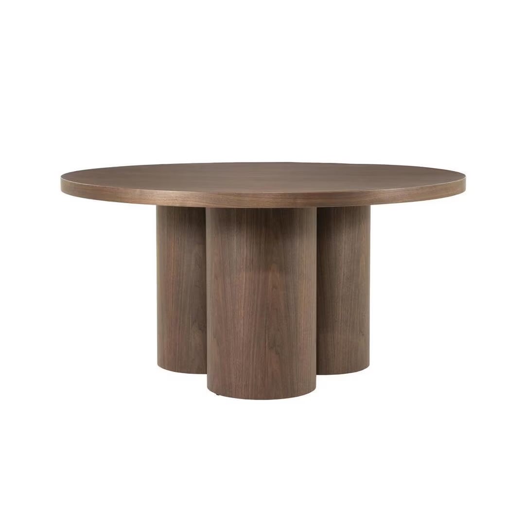 Eleonora Ronde Eettafel Nisa Walnoot - Bruin - Diameter: 150 cm