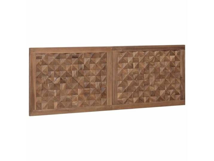 Makastle Bettkopfteil Massivholz Teak Natur 140x55 cm Wandmontage