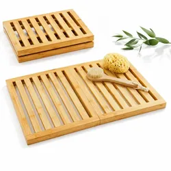 Relaxdays Bambus Badematte Hellbraun