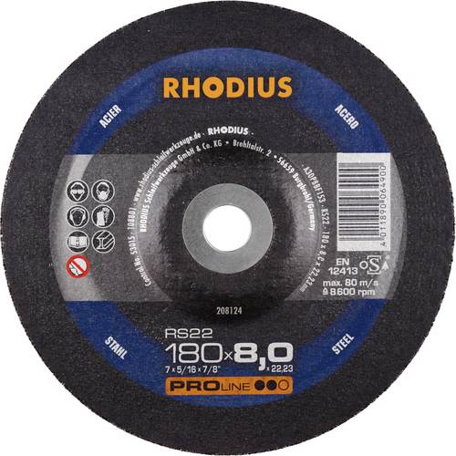 Rhodius 208124 RS22 Schruppscheibe Stahl, Guss 10St.