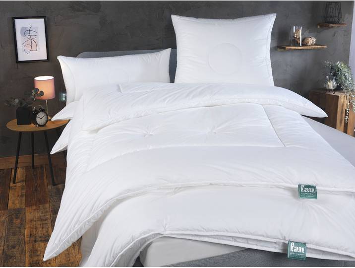 Microfaserkissen FAN First Class , weiß, B:40cm L:80cm, Bezug: 100% Baumwolle, Kopfkissen, Microfaserkissen, angenehmes Schlafklima