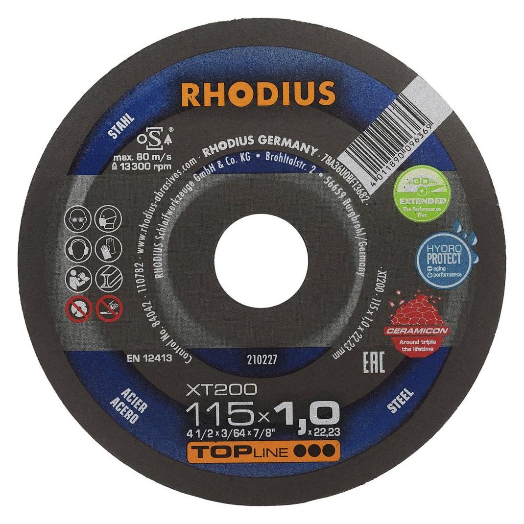 Rhodius TOPline XT200 EXTENDED Extradünne Trennscheibe 115 x 1,0 x 22,23 mm (99539532)