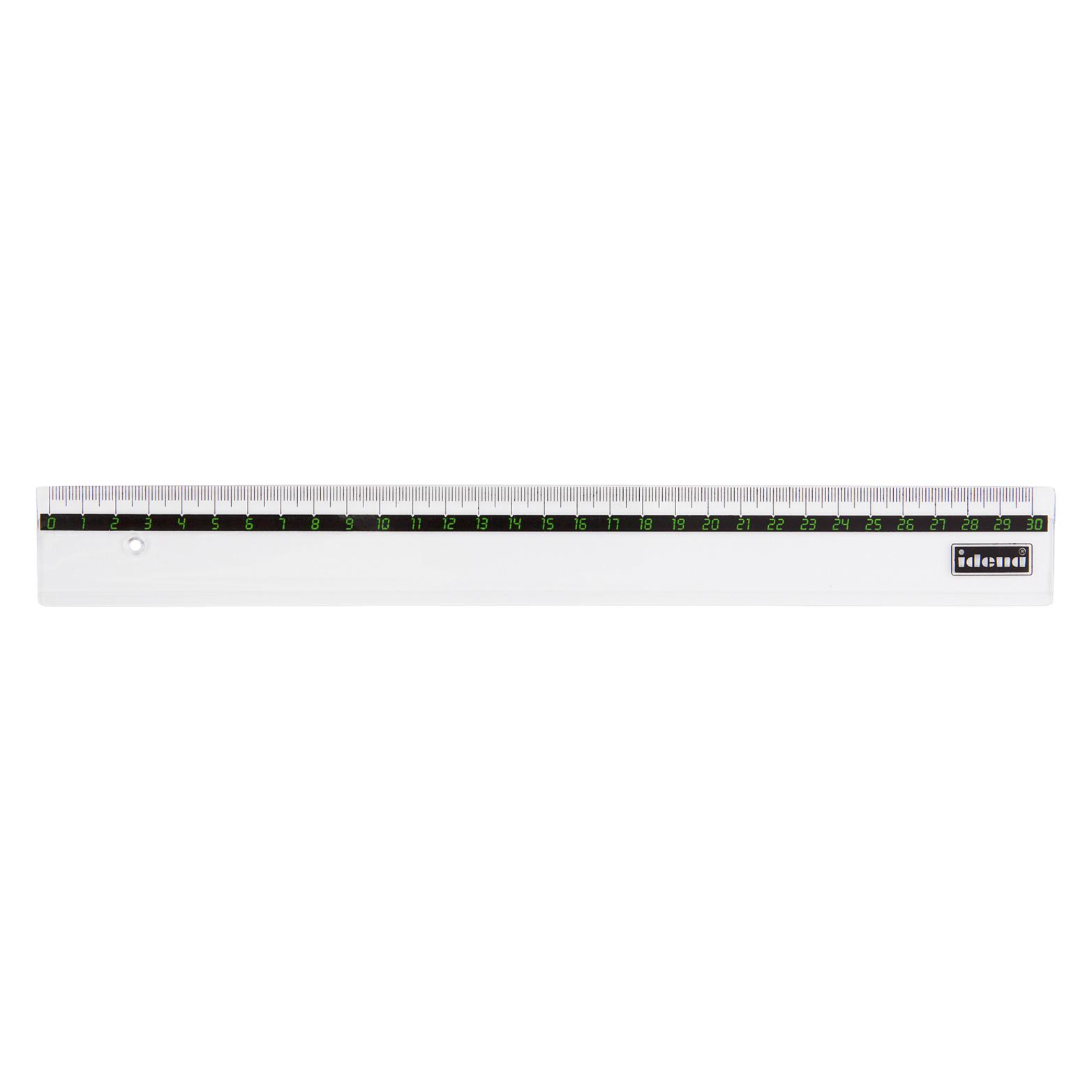 Idena Lineal 30 cm transparent Plastik (30 cm, Kunststoff) (22658109)