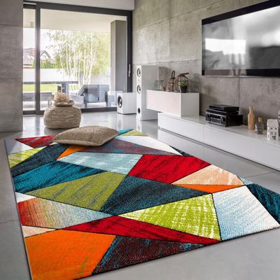 Paco Home Colorful Area Rug With Modern Geometric Shapes in Multicolor