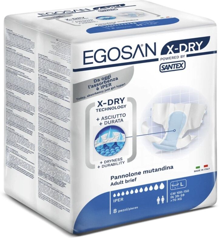 Egosan Slip X-Dry Large - 1 paquet de 8 protections