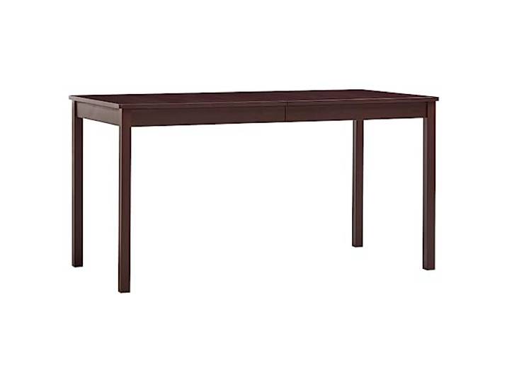 Fisinber Esstisch Dunkelbraun 140x70x73 cm Massivholz Kiefer Küchentisch Moderner Speisetisch aus echtem Holzkörper für Esszimmer und Küche, pflegeleicht abwischbar und stabil konstruiert.