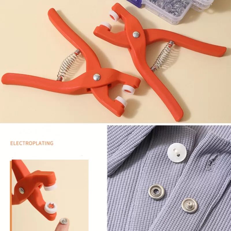 INF 50 paquets de boutons à pression en métal avec pince de fixation, kit d'outils