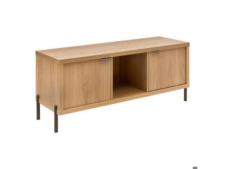 Meuble TV Alvo rectangulaire 39 5x122 5cm 2 portes beige - 5five