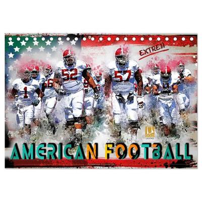 American Football extrem (Tischkalender 2027 DIN A5 quer), CALVENDO Monatskalender