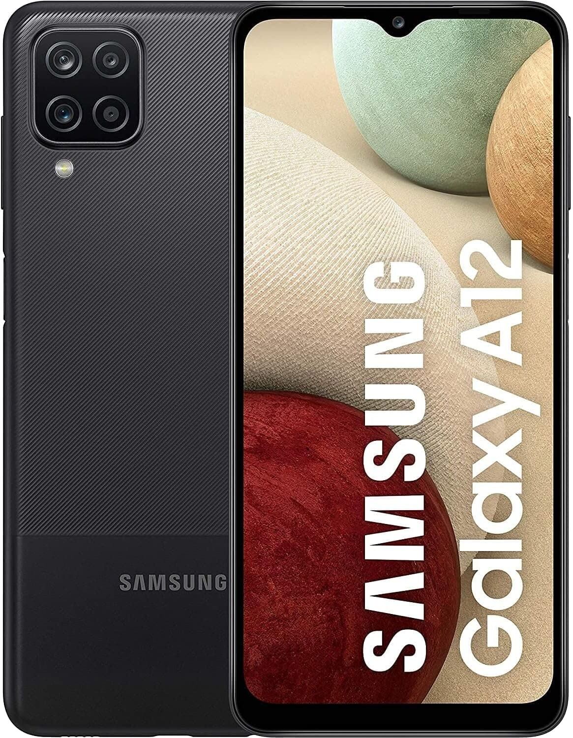 SAMSUNG Galaxy A12 64GB 4GB Black Sim-Free Unlocked Mobile Phone, Used - Good
