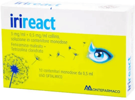 Montefarmaco Irireact Antistaminico Collirio Flaconcini 10X0,5 Ml
