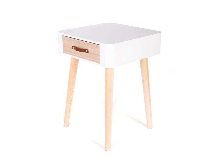 Table de chevet bicolore 1 tiroir - Blancheporte