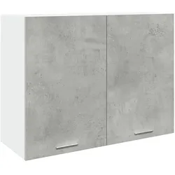 Helloshop26 - Moderner Wandschrank platzsparendes Design 80 x 31 x 60 cm Holzwerkstoff Betongrau