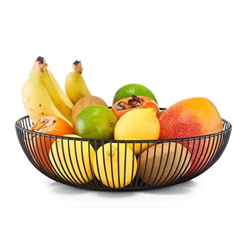 Zeller Fruitmand Fruitmand zwart metaal Ø 28 x 8 cm