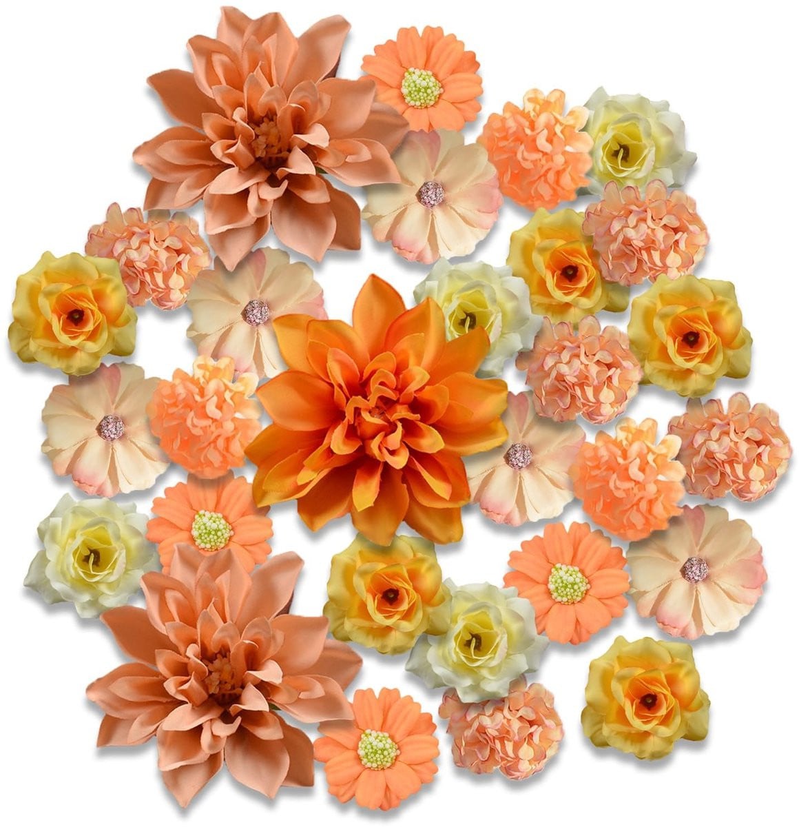 Dailygoods 40 stuks Veelkleurige Kunstbloemen voor Decoratie