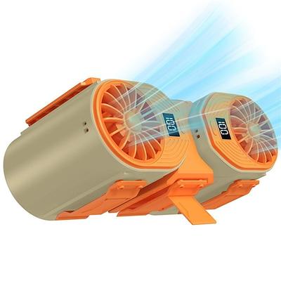 Portabler Clip-Ventilator für Taille/Hals mit Turbo-Kühlung 10000mAh Akku 3 Geschwindigkeiten digitale Anzeige für die Arbeit im Freien Sport und Schreibtischgebrauch