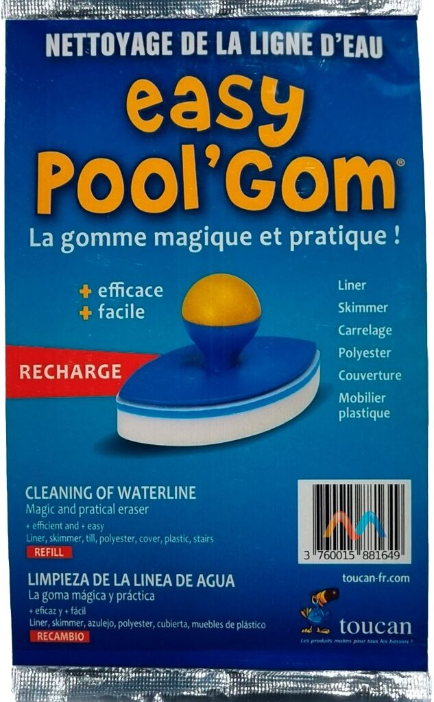 Recharge Easy Pool'Gom Toucan nettoyage ligne d'eau piscine