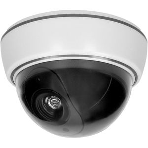 Virone Kamera-Attrappe CCTV Dummy innen, mit LED Licht, weiß