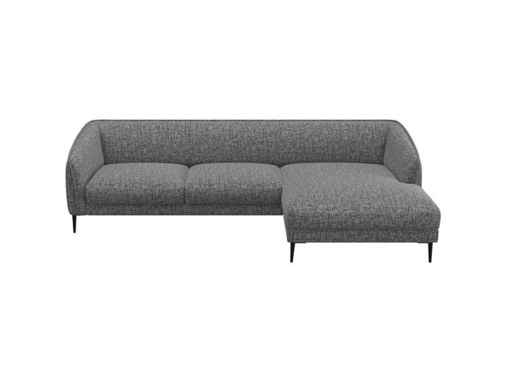 Ecksofa Fady Stoff rauchgrau B 298 T 74 cm