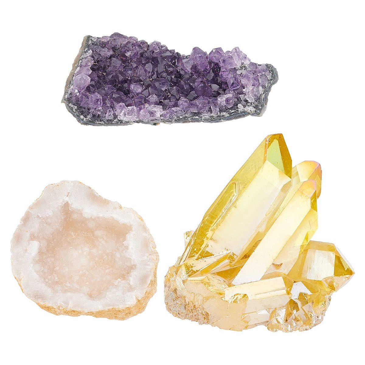 Dailygoody Amethist Clusters - Natuurlijke Chakra Kristal Stenen voor Yoga en Meditatie