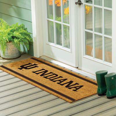 Evergreen Indiana University Monochrome Indoor/Outdoor Coir Door Mat