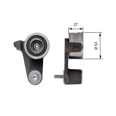 GATES Spannrolle, Zahnriemen PowerGrip® t41165 für Volvo RENAULT
